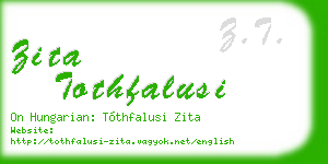 zita tothfalusi business card